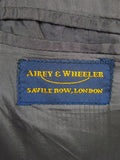 26/1127 vintage airey & wheeler savile row bespoke grey pin-stripe worsted & mohair suit 48 short