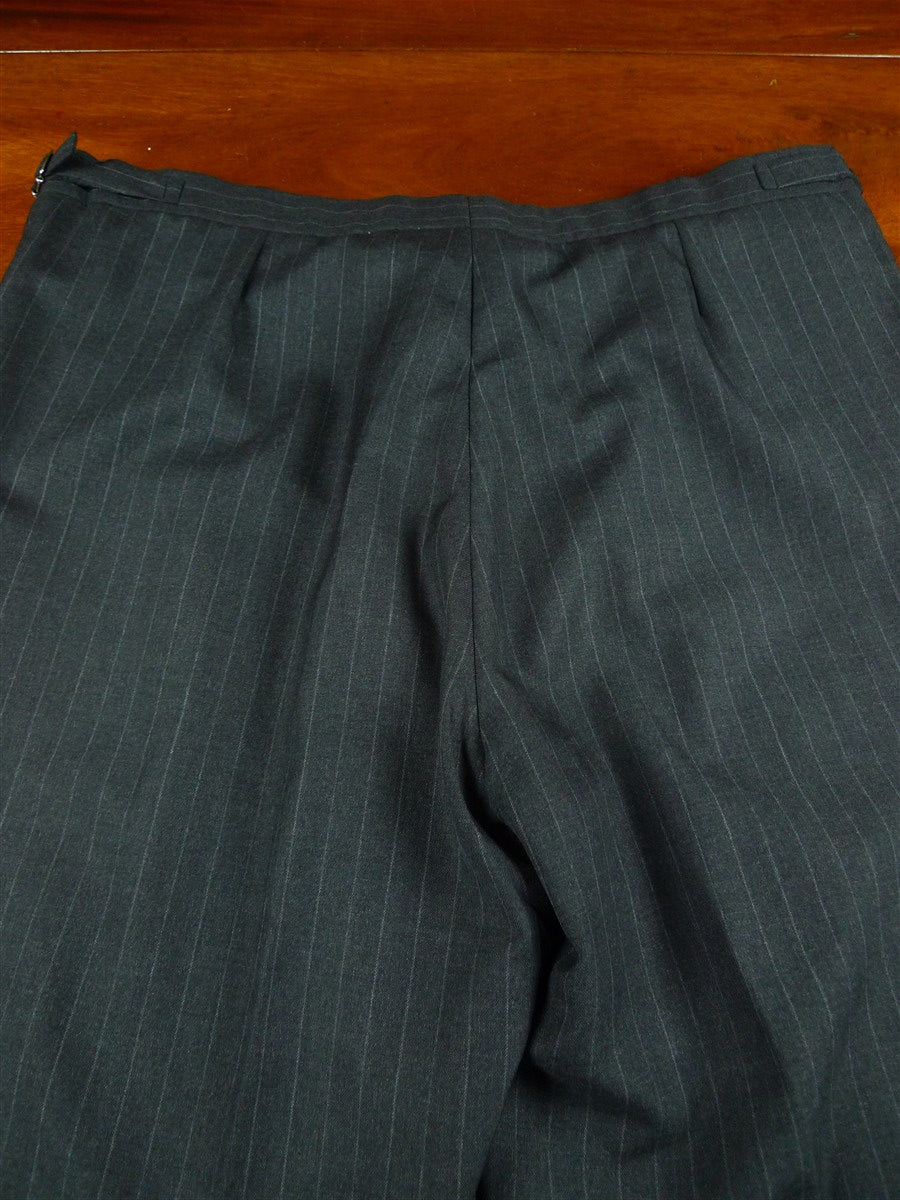 26/1127 vintage airey & wheeler savile row bespoke grey pin-stripe worsted & mohair suit 48 short