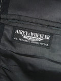 26/1125 vintage airey & wheeler savile row bespoke heavyweight grey pin-stripe worsted suit 45 short