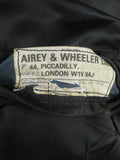 26/1125 vintage airey & wheeler savile row bespoke heavyweight grey pin-stripe worsted suit 45 short