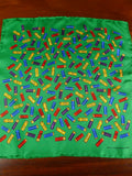 26/1166 immaculate holland & london gunmaker green gun cartridges pattern silk pocket square (rrp £95)