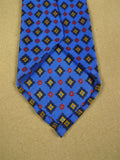 26/1164 immaculate rubinacci italian blue diamond pattern silk tie (rrp £180)