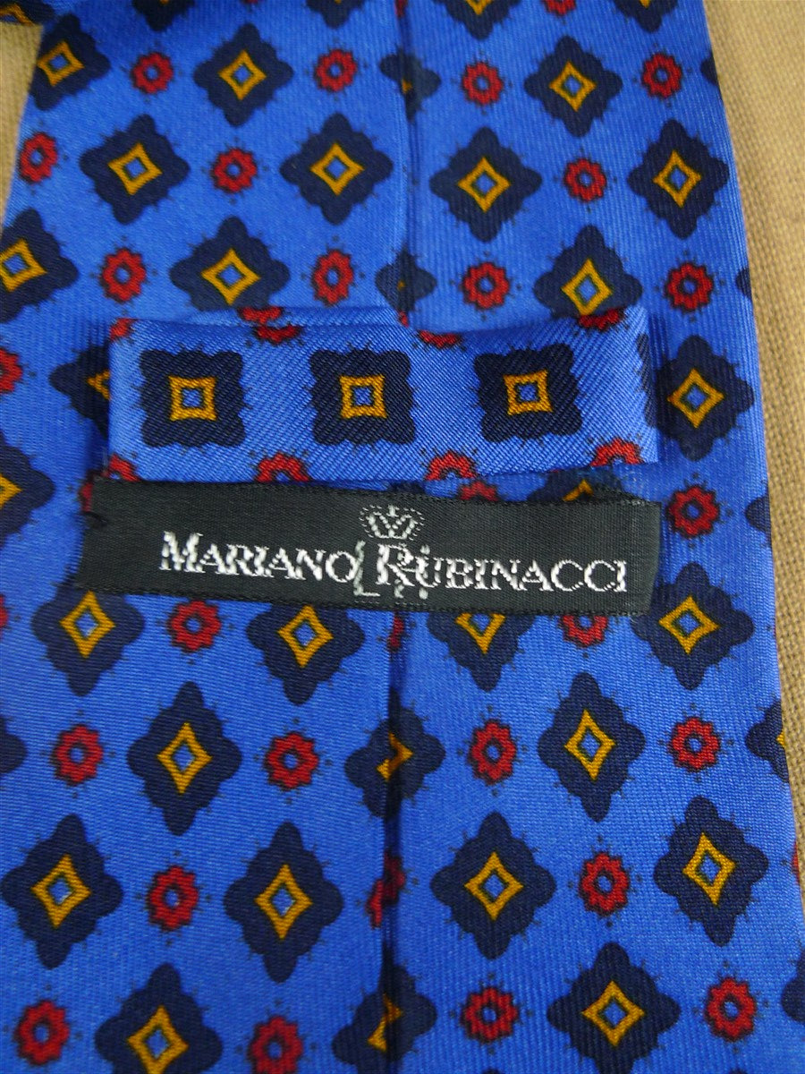 26/1164 immaculate rubinacci italian blue diamond pattern silk tie (rrp £180)