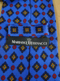 26/1164 immaculate rubinacci italian blue diamond pattern silk tie (rrp £180)