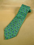 26/1158 holland & holland british gunmaker pheasant pattern green / blue shooting country sports silk tie