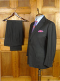 26/1140 anderson & sheppard savile row bespoke charcoal grey worsted wool 2-piece suit 41-42 regular