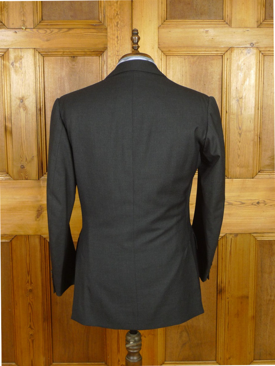 26/1140 anderson & sheppard savile row bespoke charcoal grey worsted wool 2-piece suit 41-42 regular