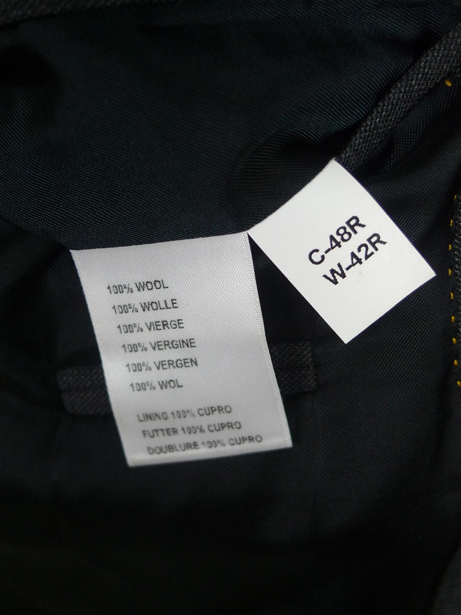 26/1135 immaculate cordings of piccadilly grey worste wool suit 48 regular