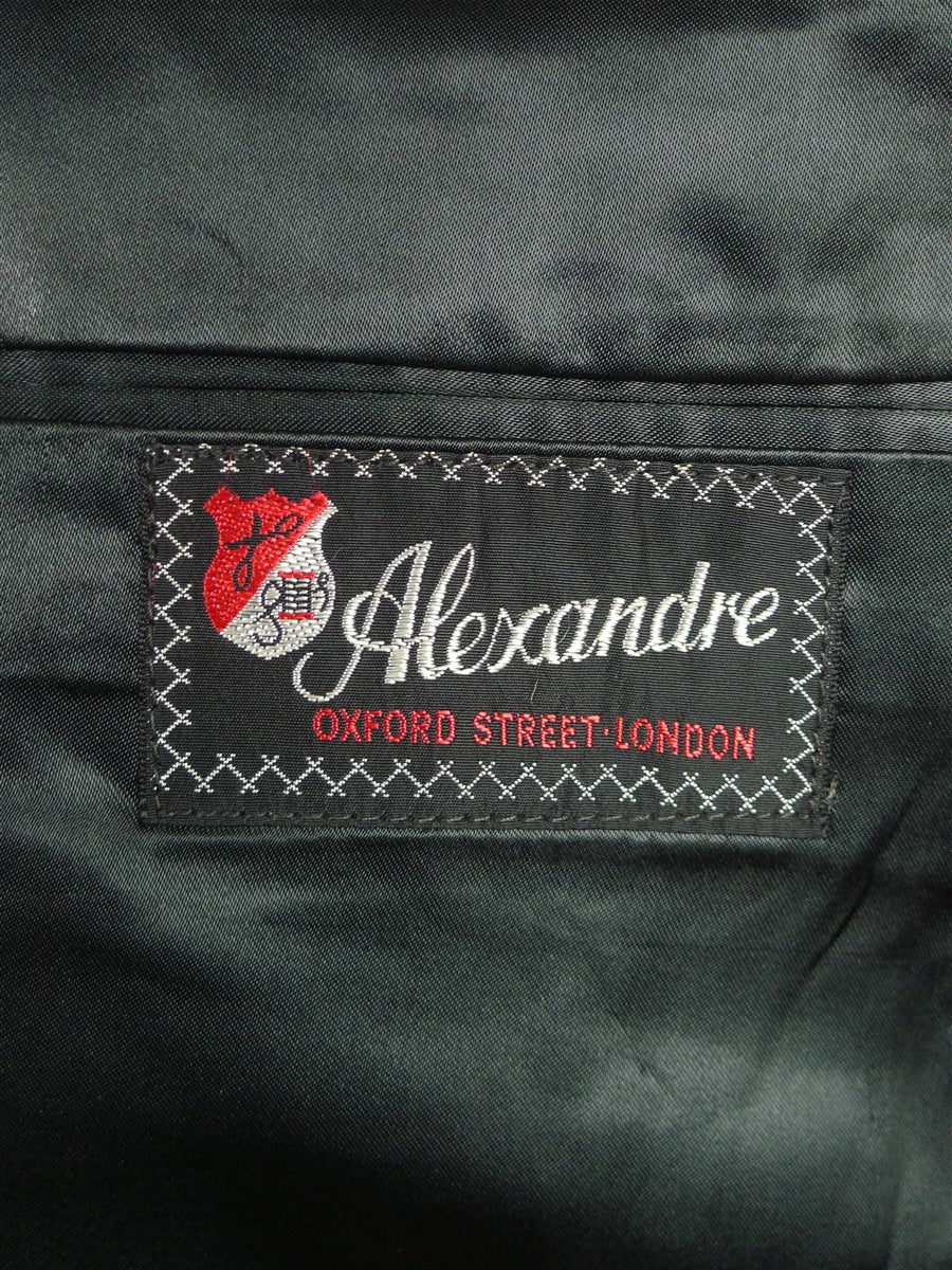 26/1138 vintage 1960s oxford street london black barathea wool dinner jacket w/ textured satin shawl lapel 41-42 regular