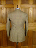 26/1152 wonderful vintage maurice sedwell savile row bespoke brown / green glen check worsted suit 41-42 regular to long