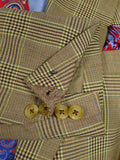 26/1152 wonderful vintage maurice sedwell savile row bespoke brown / green glen check worsted suit 41-42 regular to long