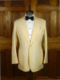 26/1149 vintage 1974 maurice sedwell savile row bespoke ivory white wool & silk evening dinner jacket 41 long