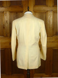 26/1149 vintage 1974 maurice sedwell savile row bespoke ivory white wool & silk evening dinner jacket 41 long