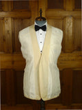 26/1149 vintage 1974 maurice sedwell savile row bespoke ivory white wool & silk evening dinner jacket 41 long