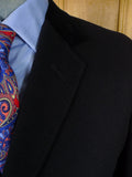 26/1146 immaculate vintage 1965 maurice sedwell savile row bespoke navy blue heavyweight crombie wool overcoat w/ silk velvet collar 40-42
