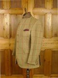 26/1168 vintage heavyweight tailormade john g hardy alsport cloth tweed hacking jacket w/ ghillie collar 41-42 regular