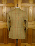 26/1168 vintage heavyweight tailormade john g hardy alsport cloth tweed hacking jacket w/ ghillie collar 41-42 regular