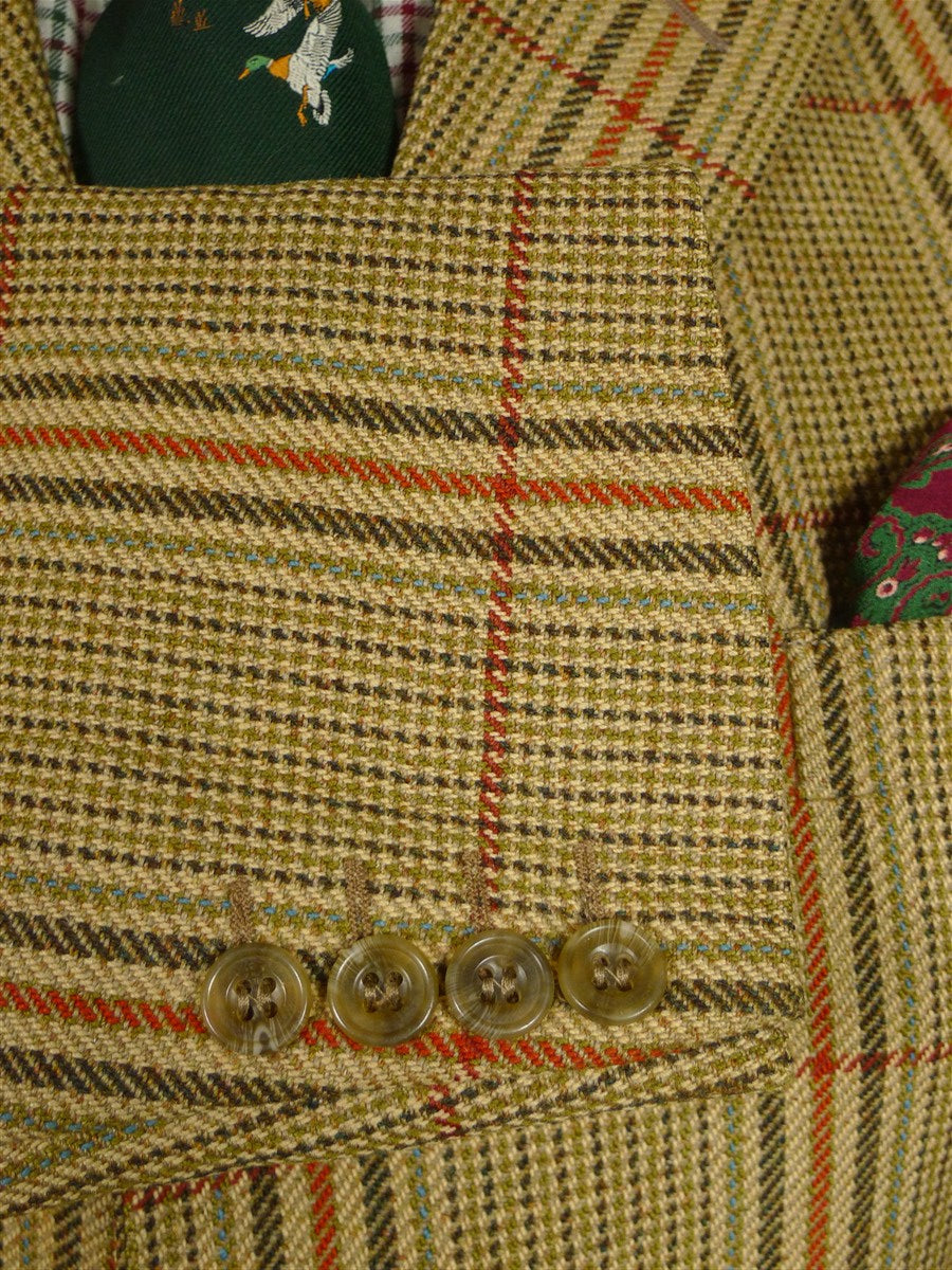 26/1168 vintage heavyweight tailormade john g hardy alsport cloth tweed hacking jacket w/ ghillie collar 41-42 regular