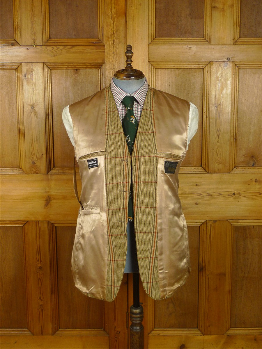 26/1168 vintage heavyweight tailormade john g hardy alsport cloth tweed hacking jacket w/ ghillie collar 41-42 regular