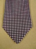 26/1161 immaculate turnbull & asser brown / grey diamond pattern silk tie (rrp £205)