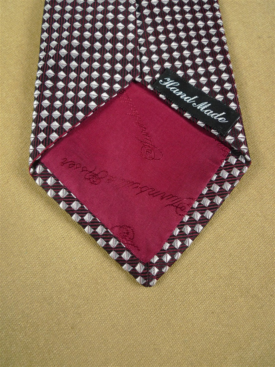 26/1161 immaculate turnbull & asser brown / grey diamond pattern silk tie (rrp £205)