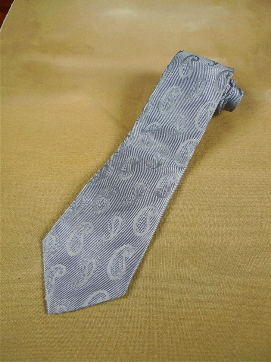26/1162 immaculate turnbull & asser grey paisley pattern woven silk tie (rrp £205)