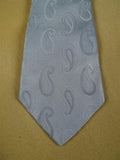 26/1162 immaculate turnbull & asser grey paisley pattern woven silk tie (rrp £205)