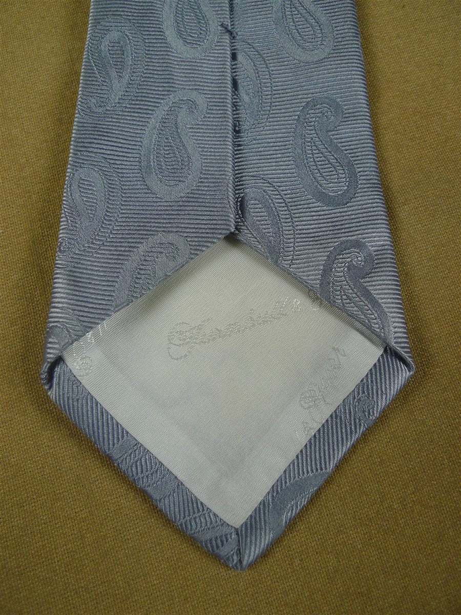 26/1162 immaculate turnbull & asser grey paisley pattern woven silk tie (rrp £205)