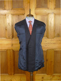 26/1170 immaculate 1987 vintage maurice sedwell savile row bespoke navy blue rope-stripe d/b worsted flannel suit 41-42 regular to long